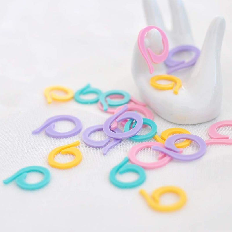 LOKUNN 50PCS Stitch Markers for Crocheting, Crochet Stitch Markers Ring for Knitting and Crocheting, Small and Large Locking - Image 3